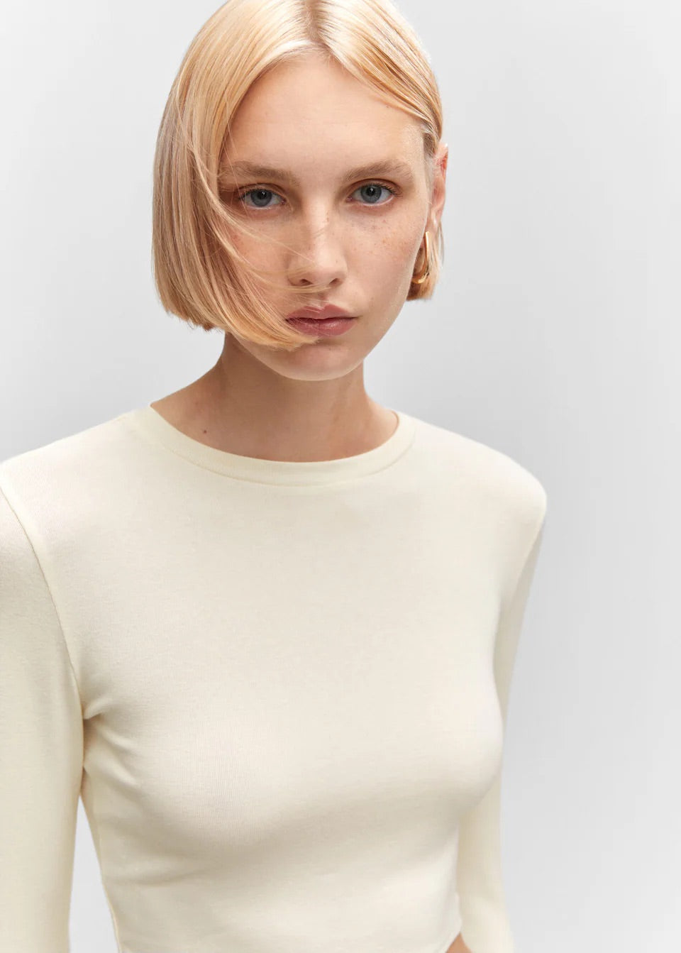 Cropped modal t-shirt