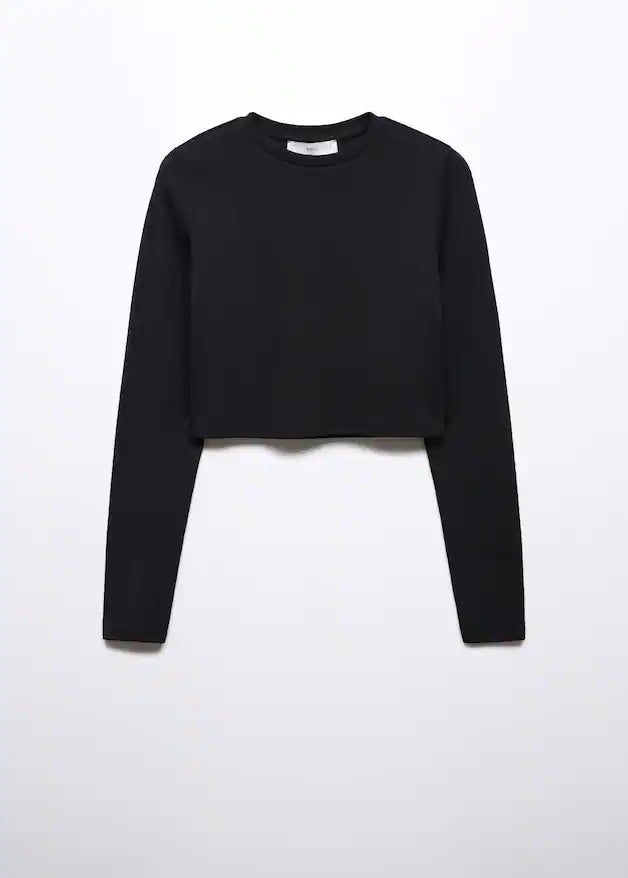 Cropped modal t-shirt