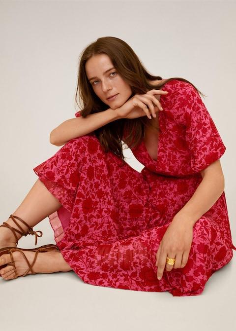 Pleated floral dress