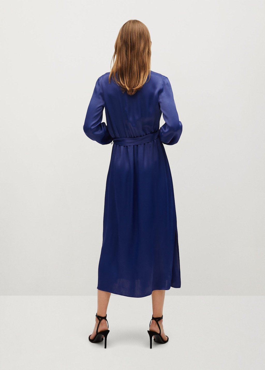 Wrapped satin dress