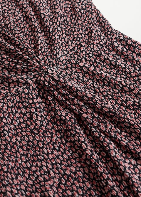 Printed textured dress