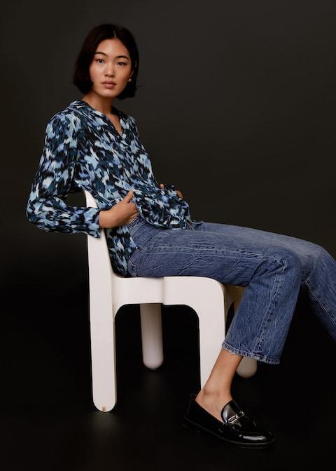 Printed flowy shirt