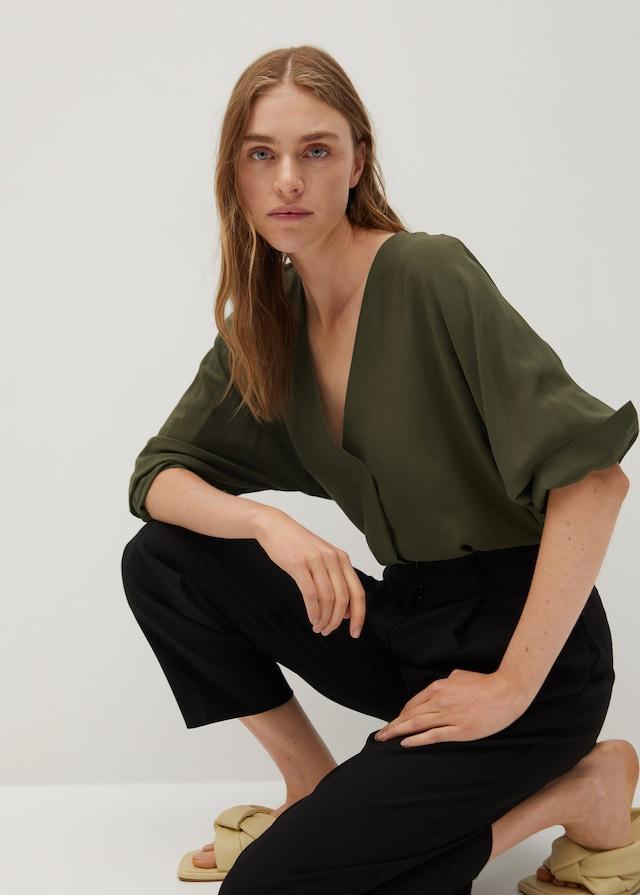 V-neck blouse