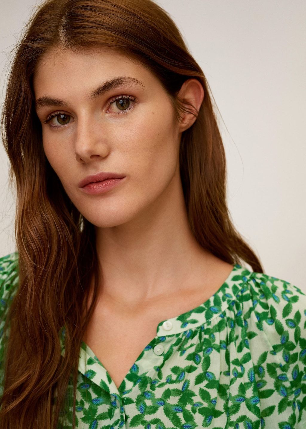 Printed cotton blouse