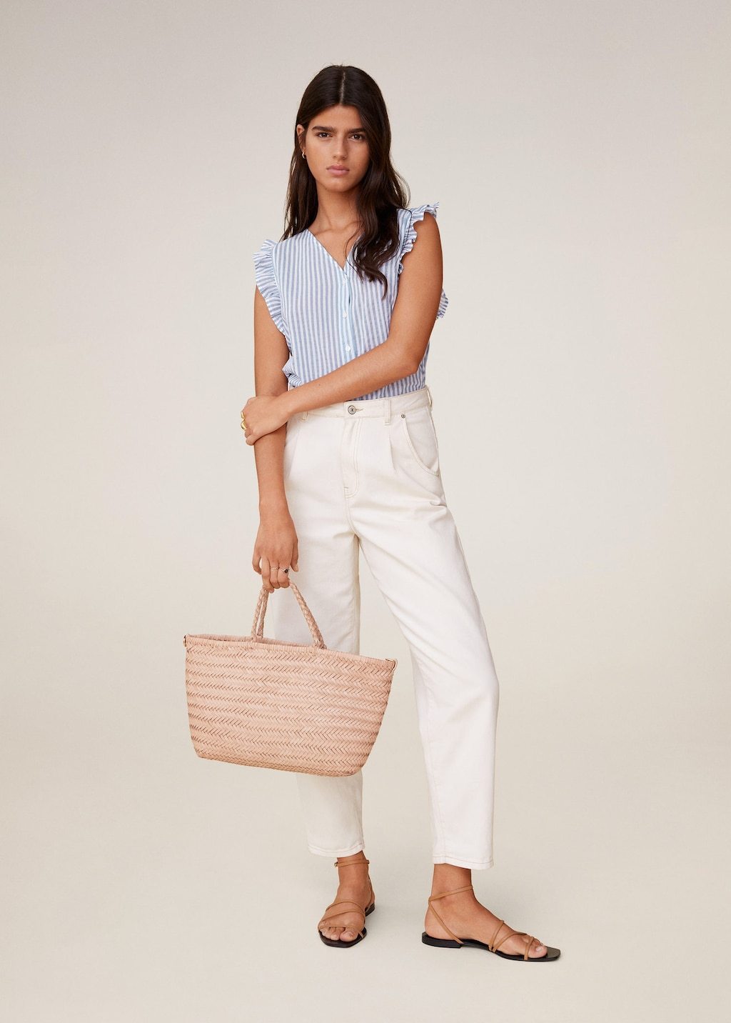 Ruffle printed top