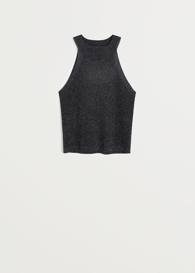 Metallic ribbed top