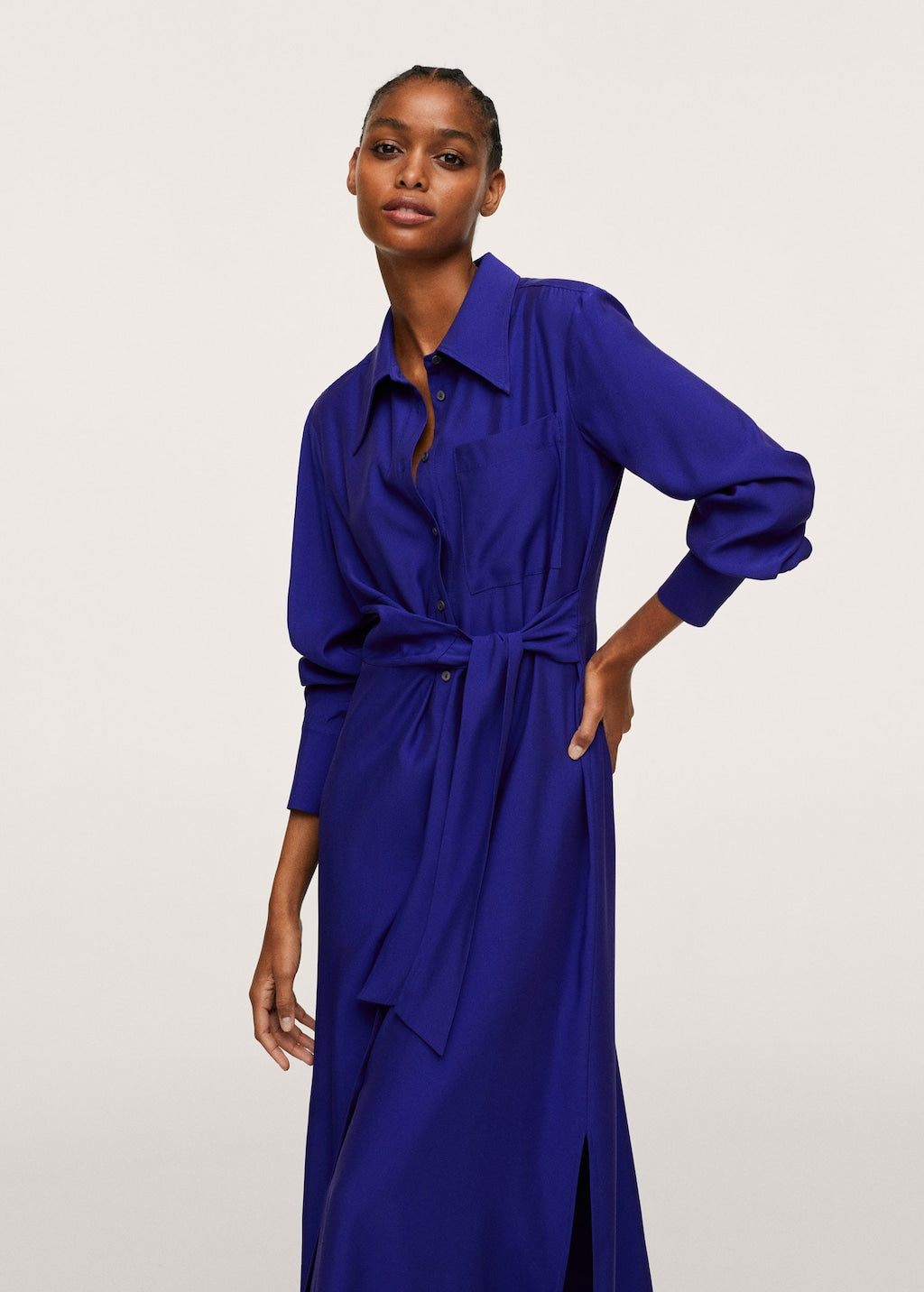 Bow shirt dress