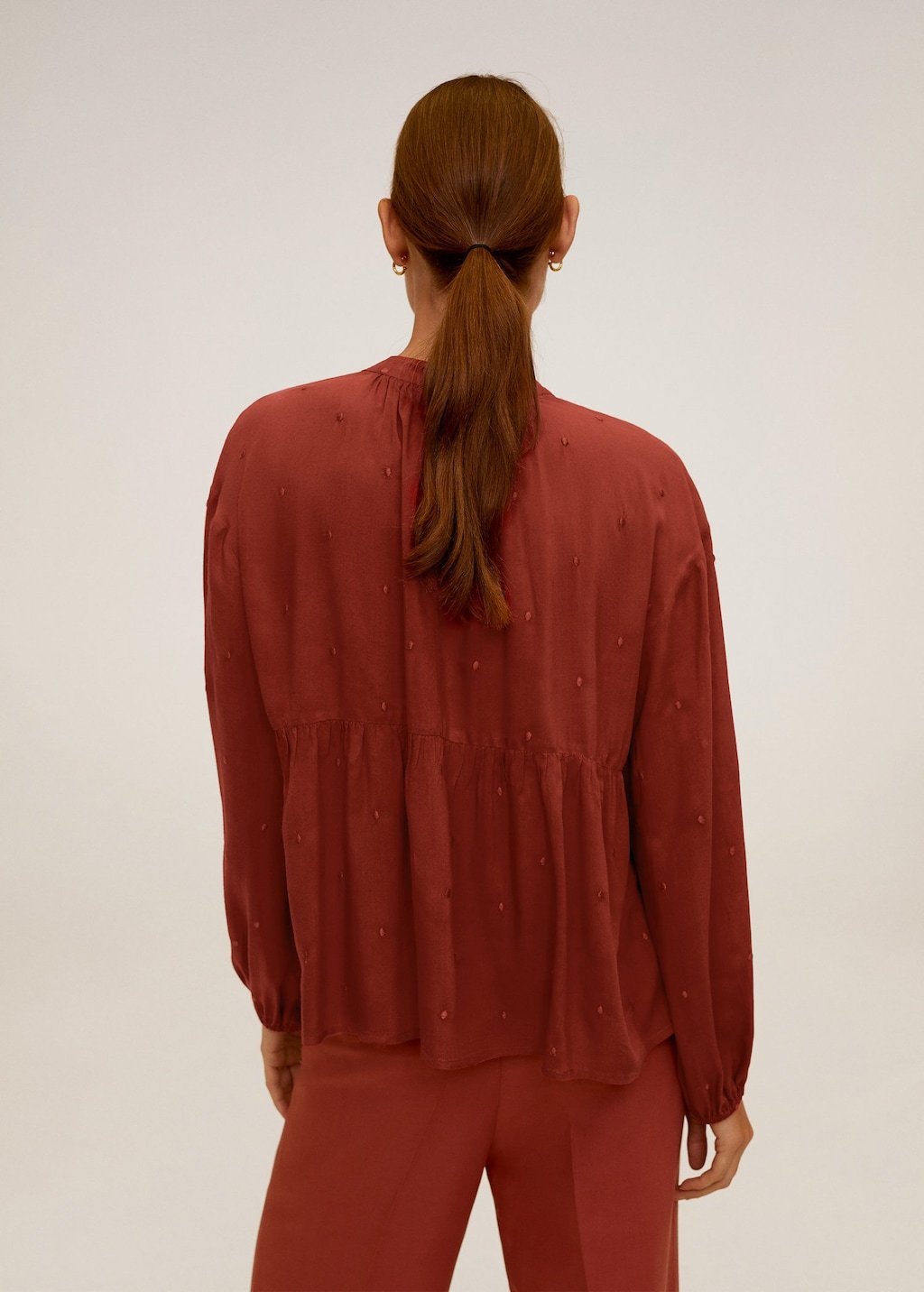 Relief details blouse