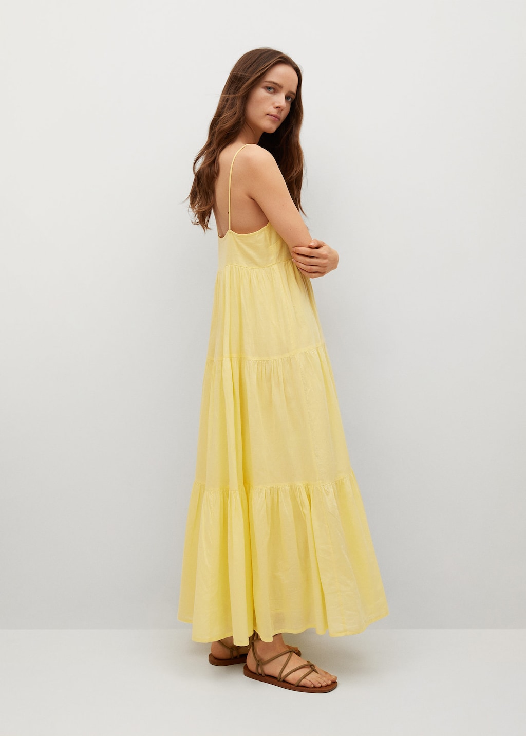 Frill cotton dress