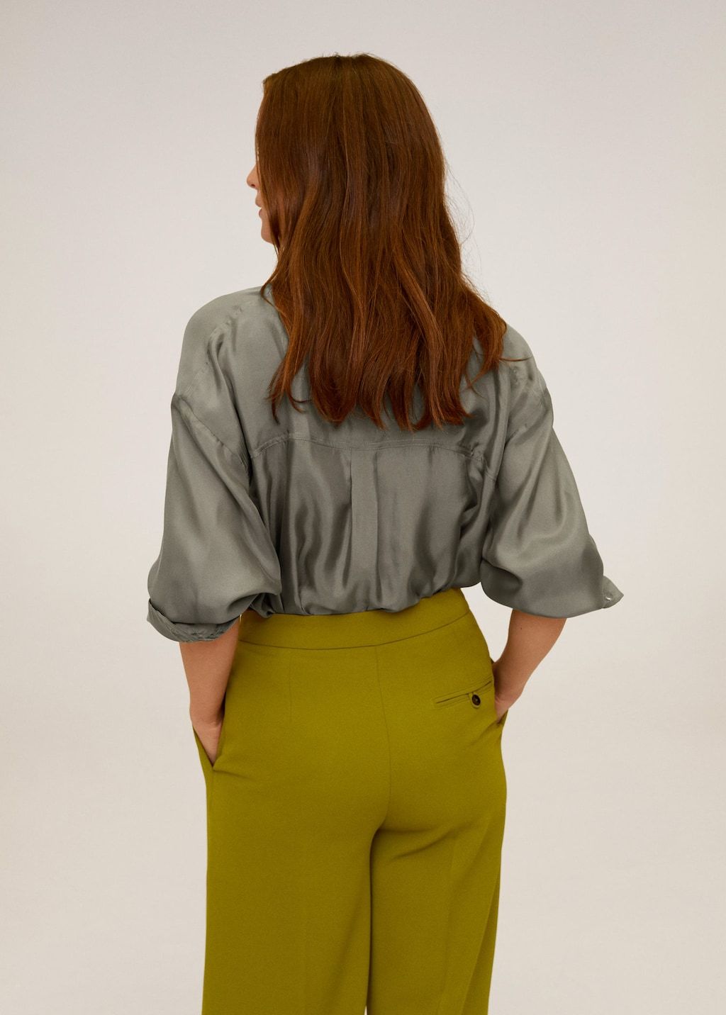 Pocket cupro shirt