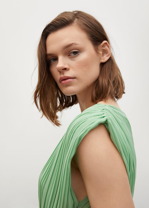 Pleated midi dress