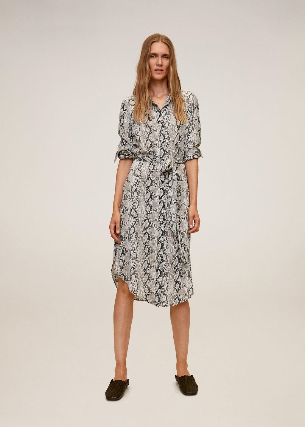 Bow shirt dress