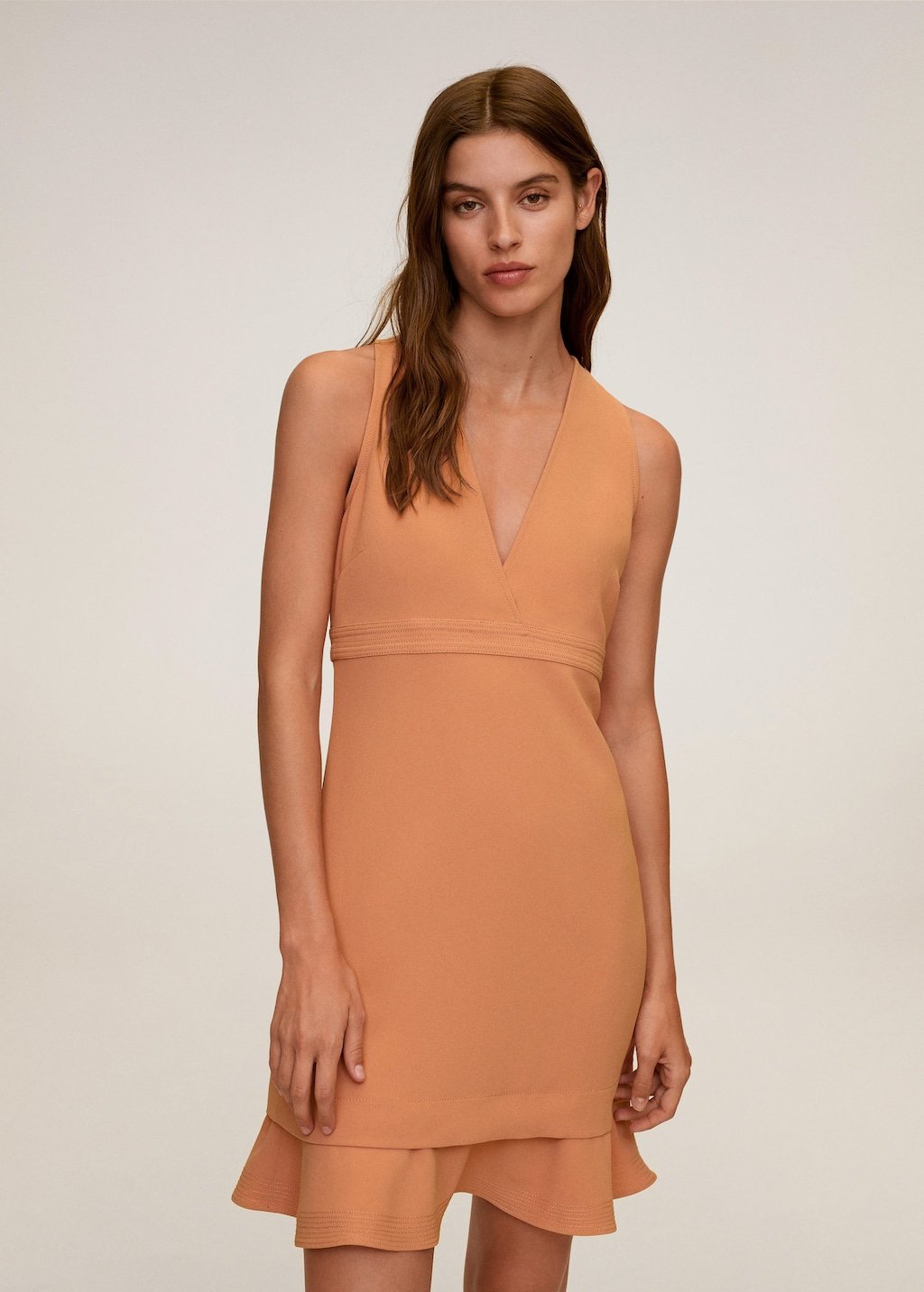Fluted hem dress