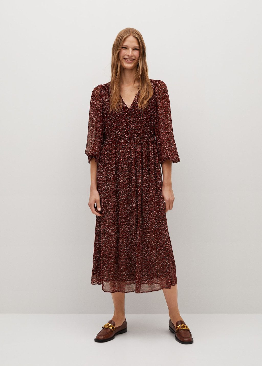 Flowy printed dress