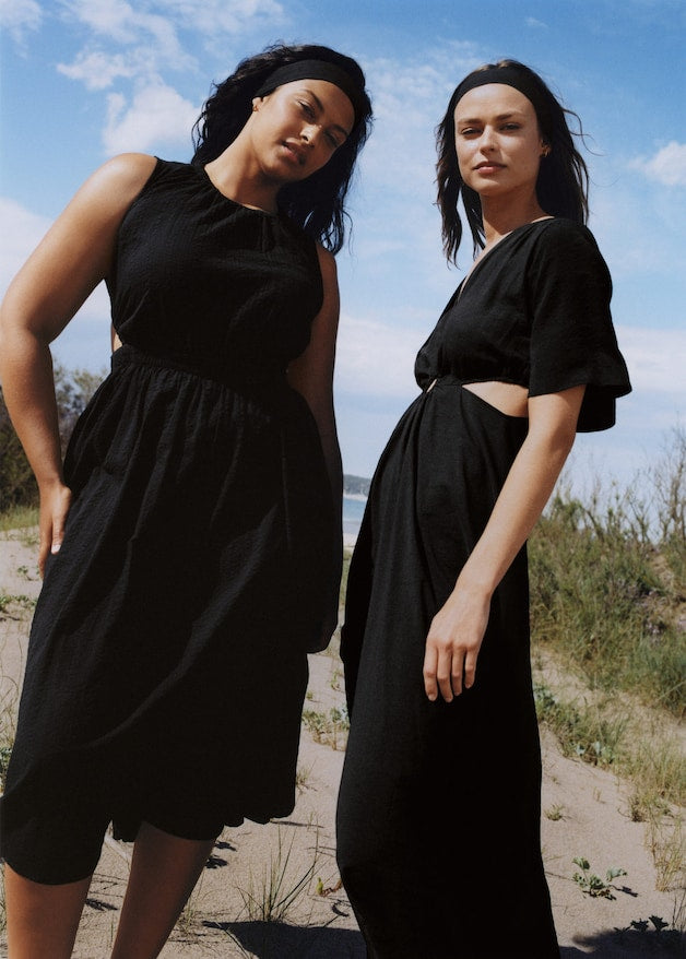 Vent cotton dress