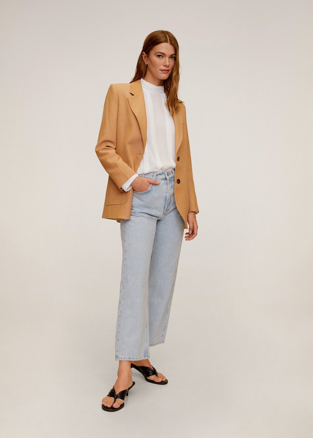 Mao collar blouse