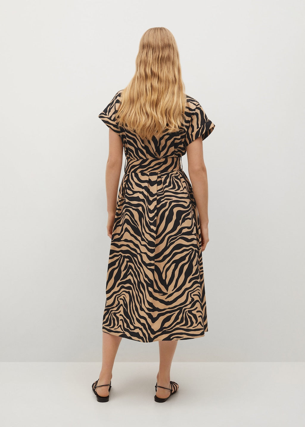 Printed shirt dress