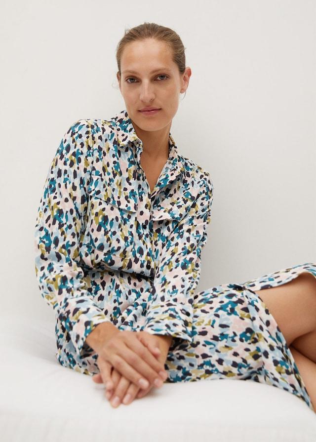 Bow shirt dress