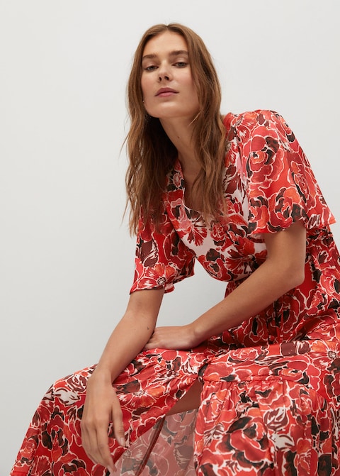 Flowy printed dress