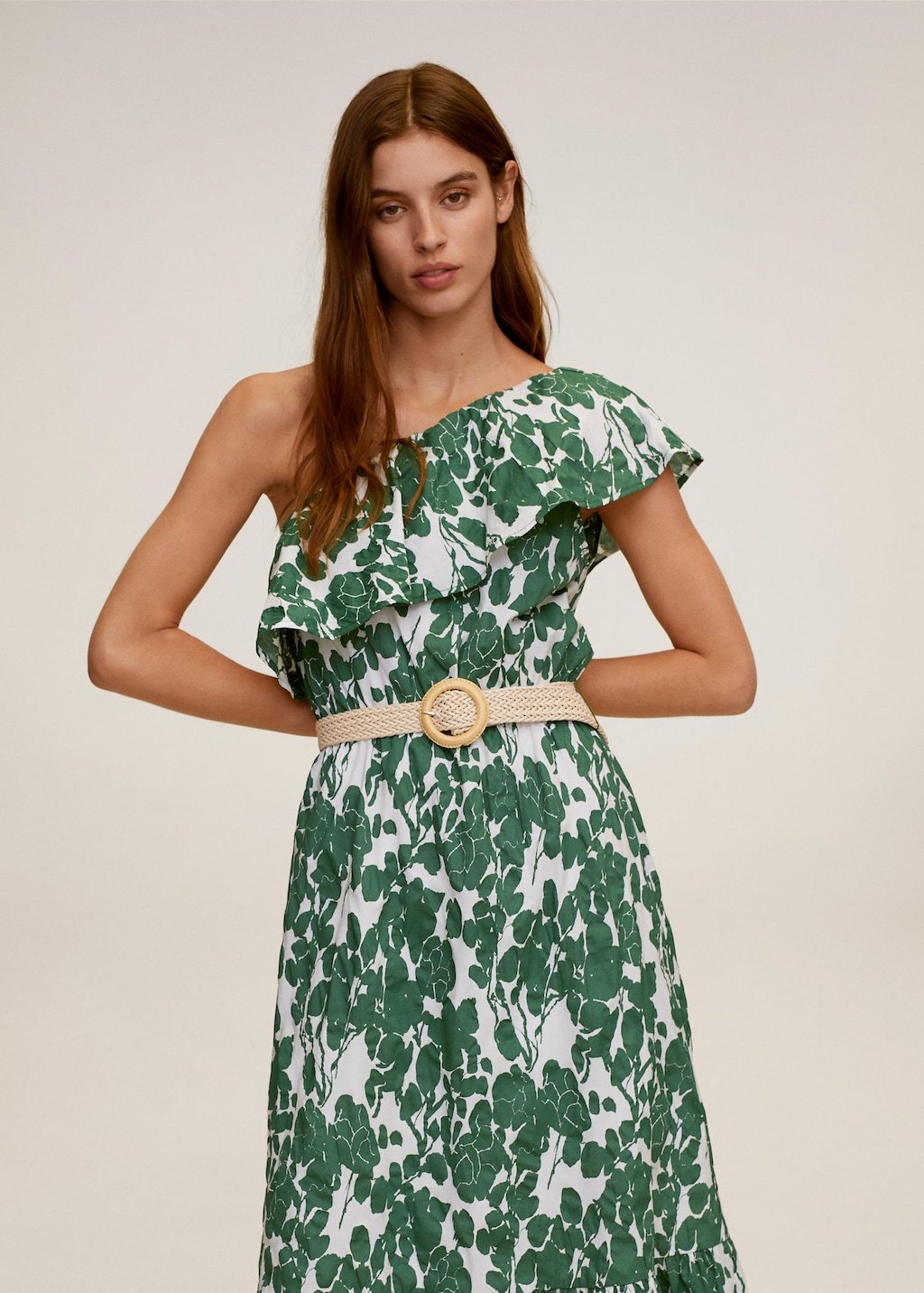 Frill cotton dress