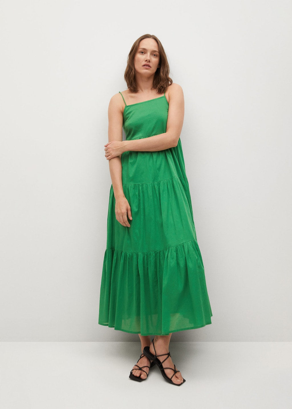 Frill cotton dress