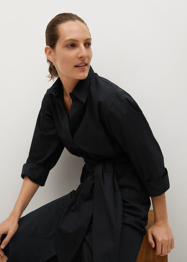 Cotton shirt dress