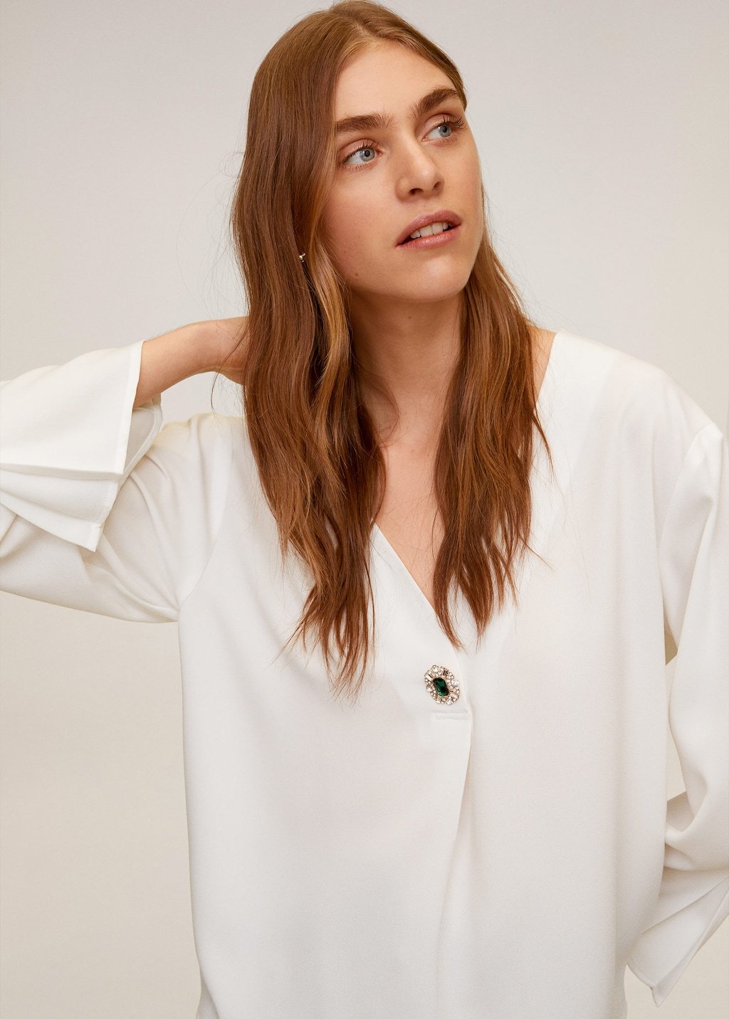 Jewel button blouse