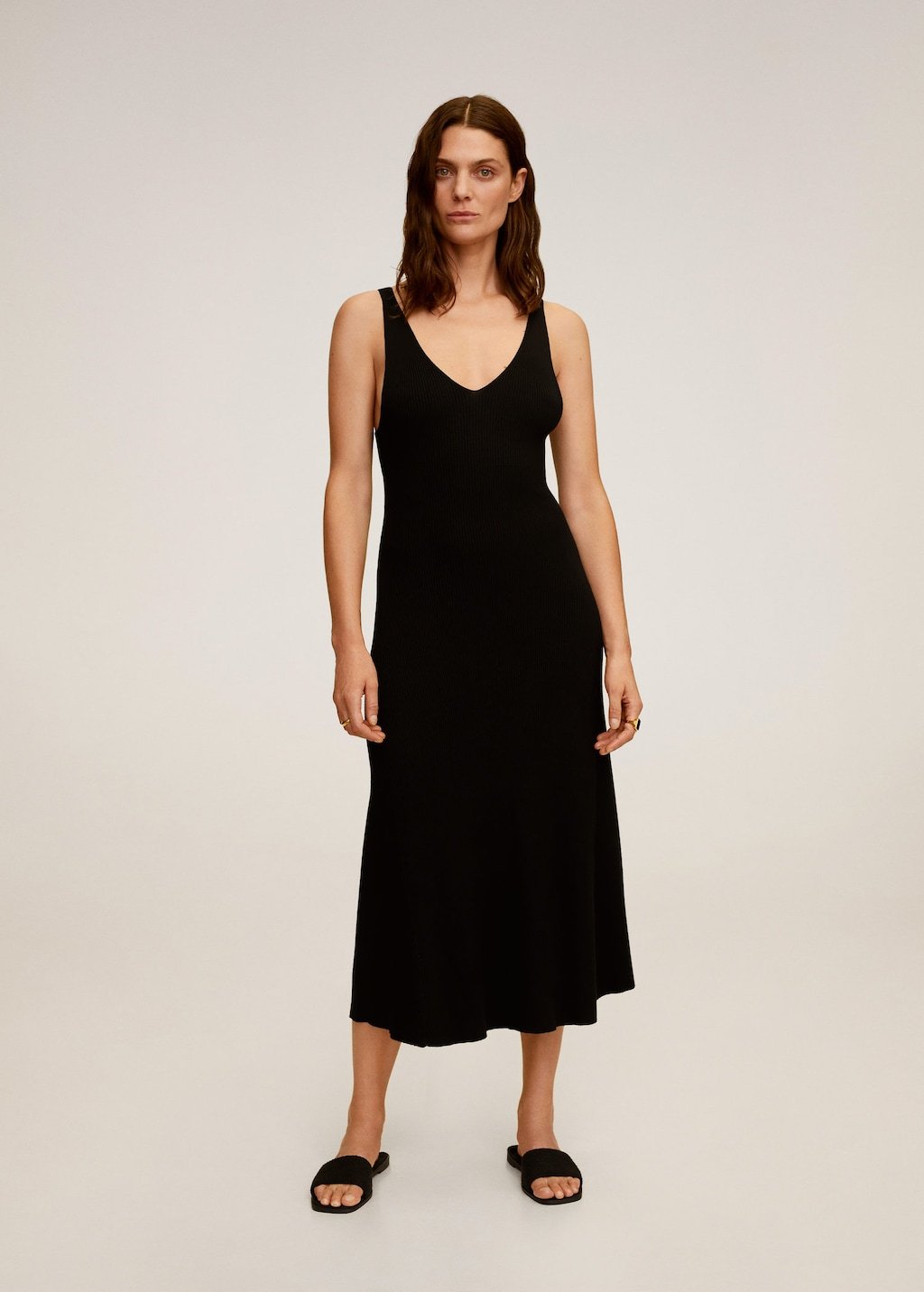 Ribbed midi dress