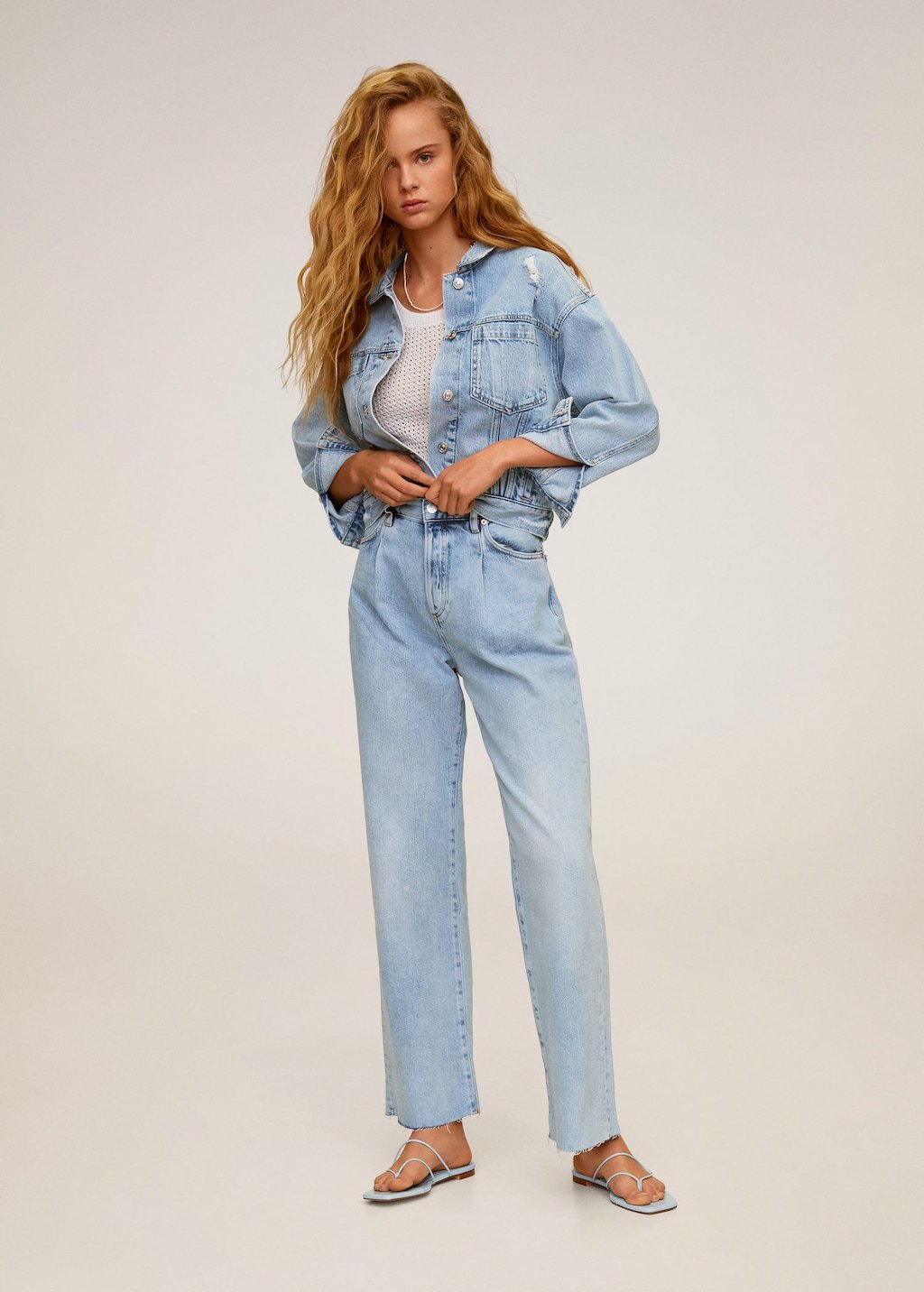 Faded denim jacket