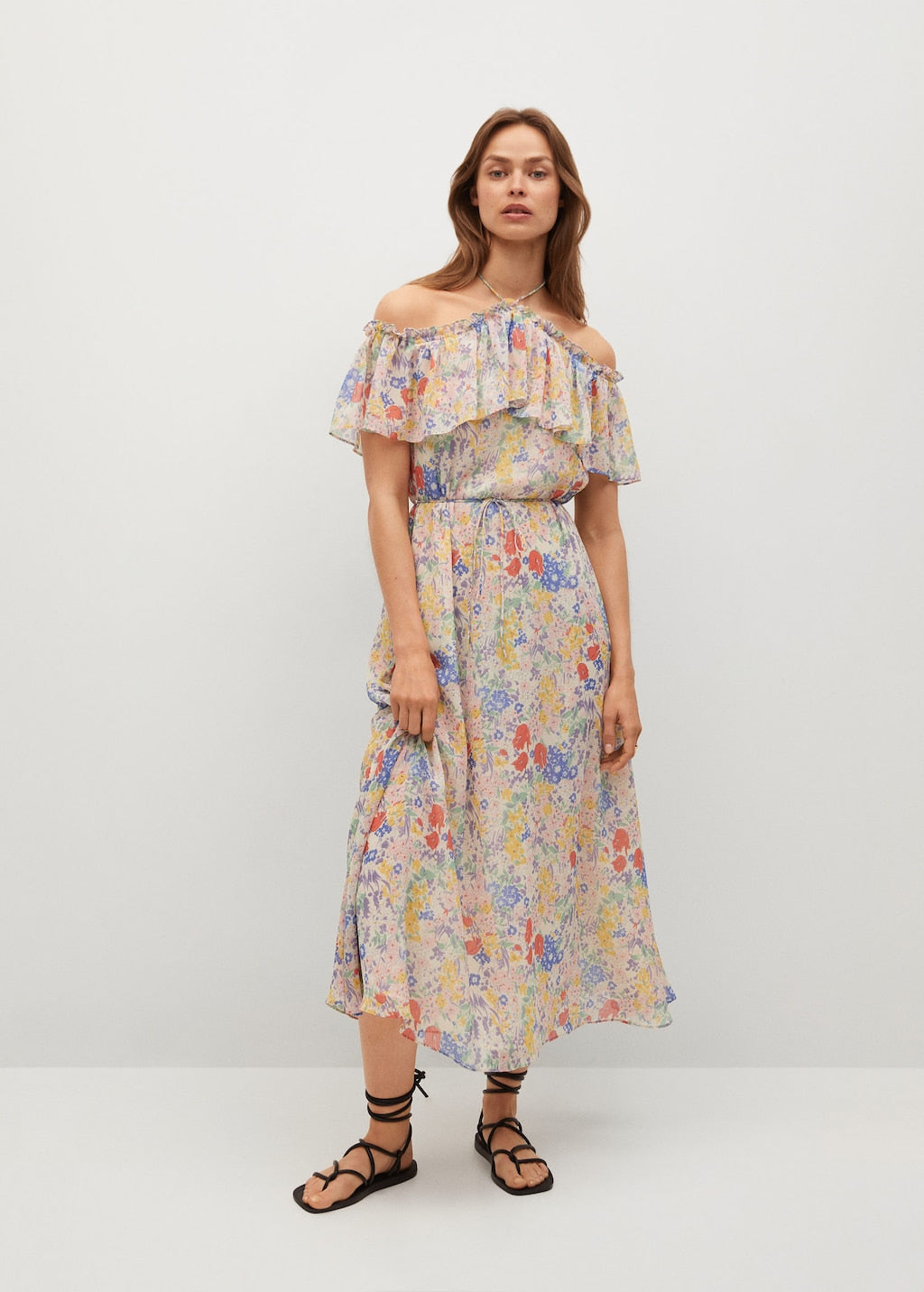 Ruffled floral dress