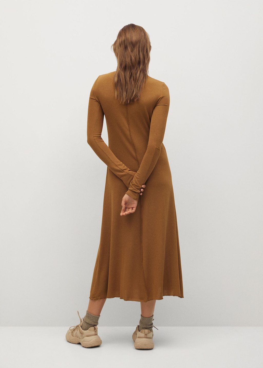 Turtle neck knit dress