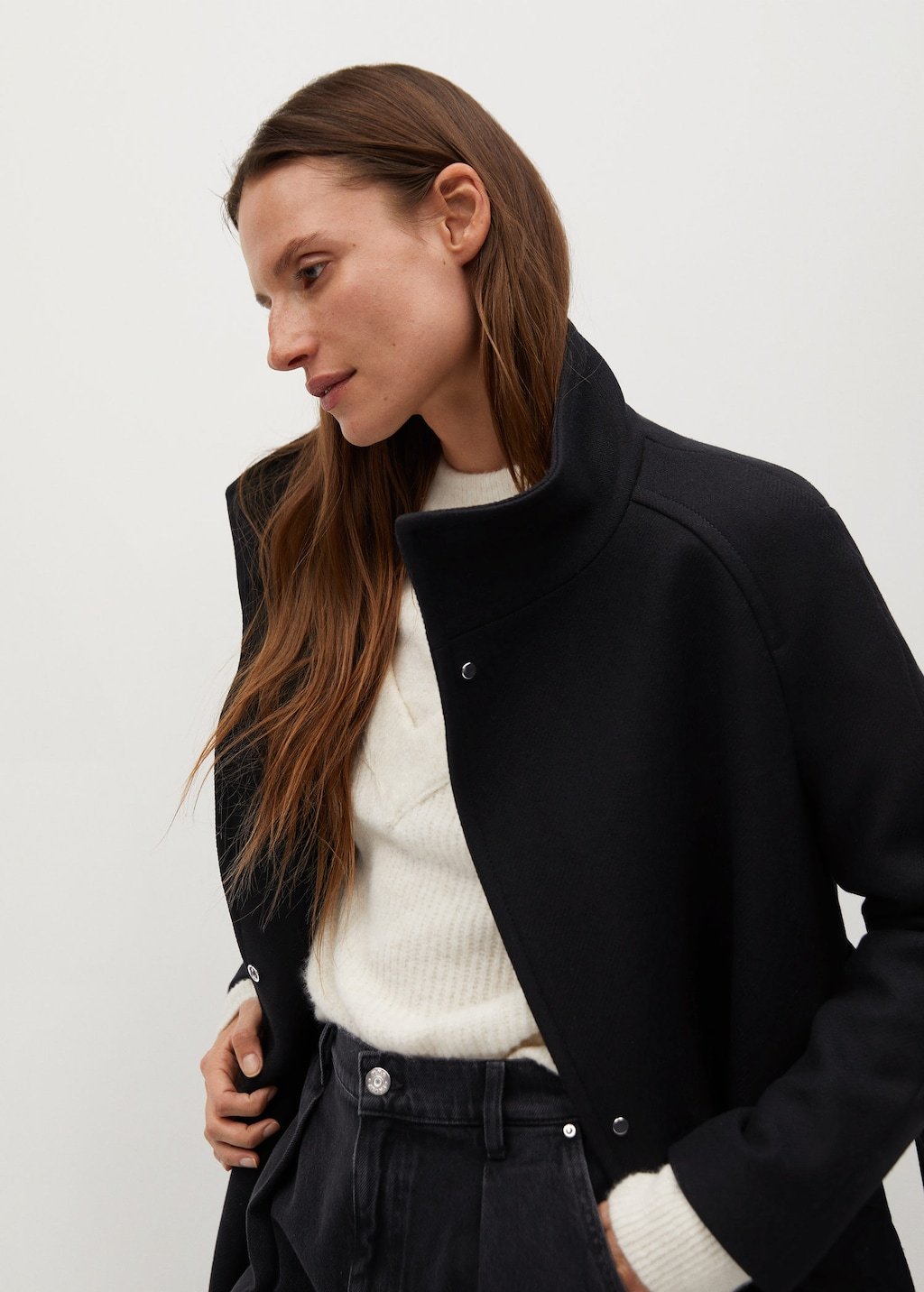 Belted wool coat