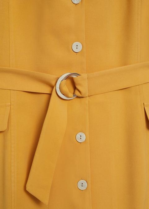 Buttoned wrap dress