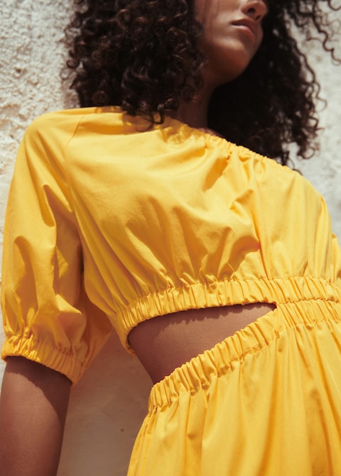Vent cotton dress