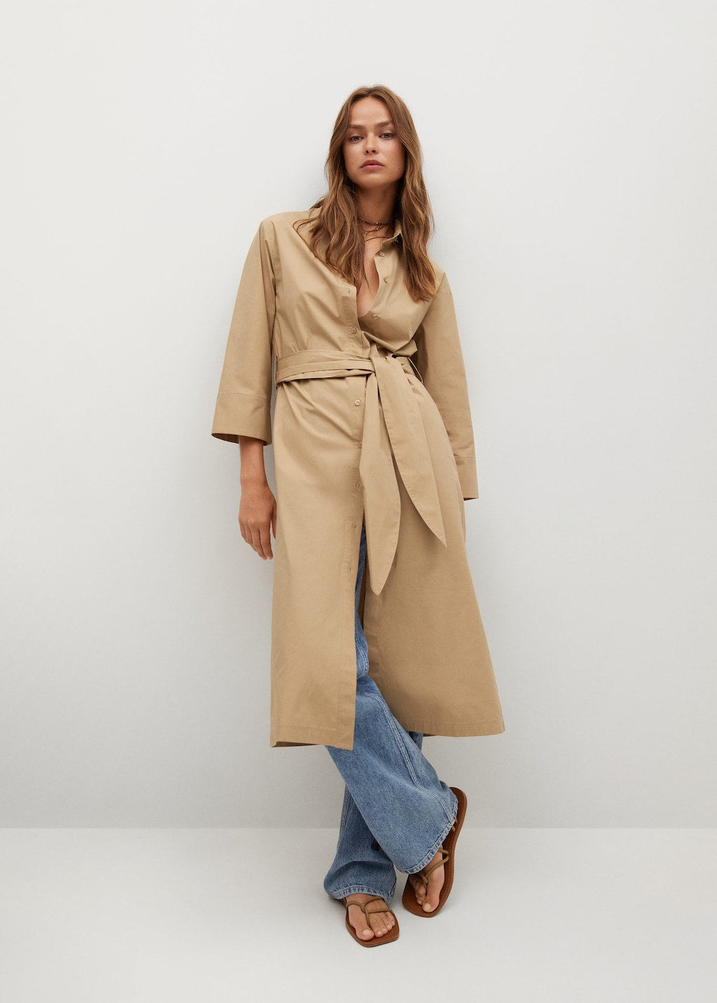 Cotton shirt dress