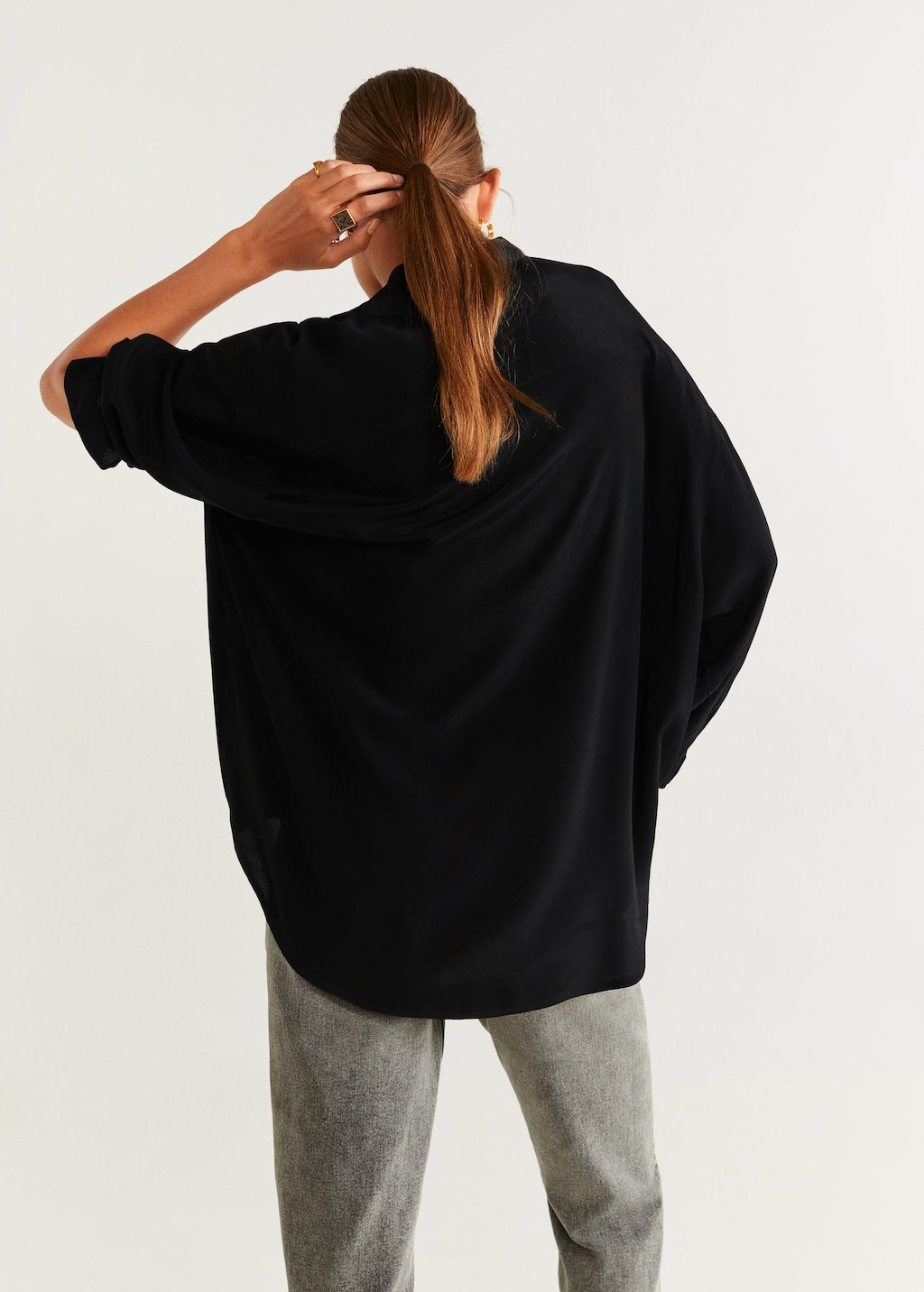 Mao collar shirt