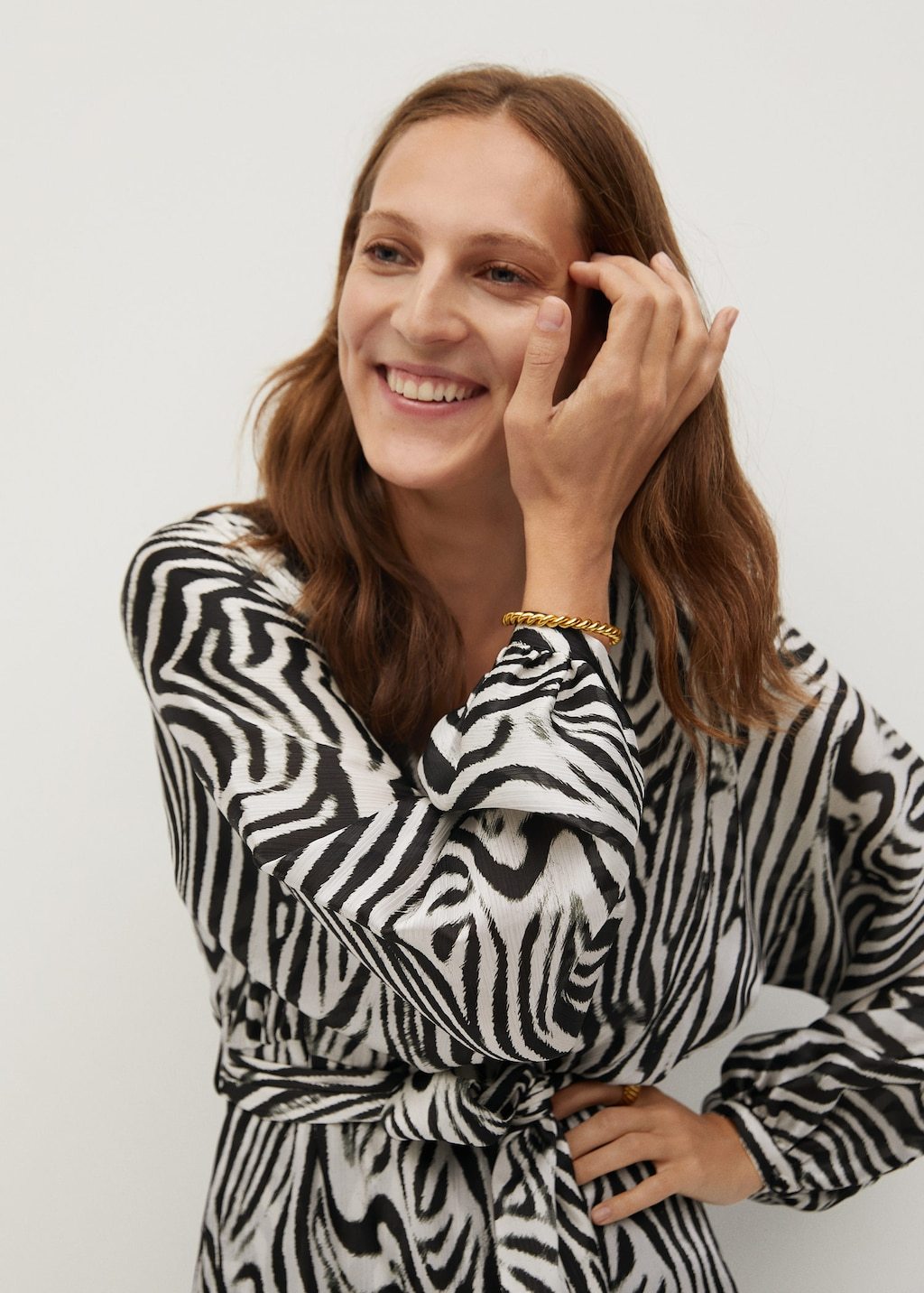 Zebra printed dress