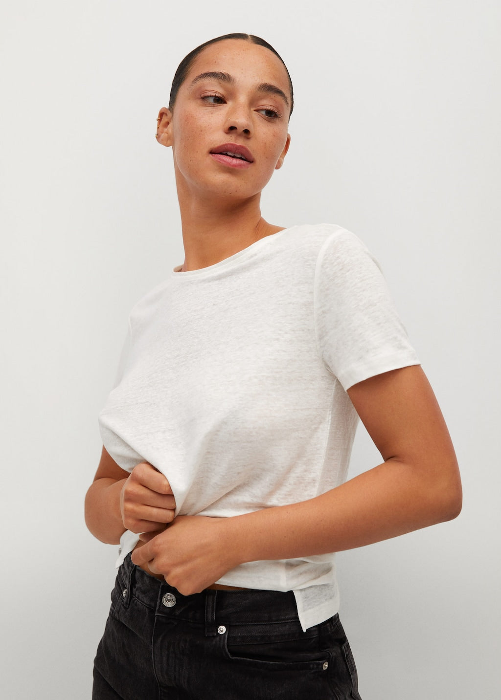 100% linen t-shirt