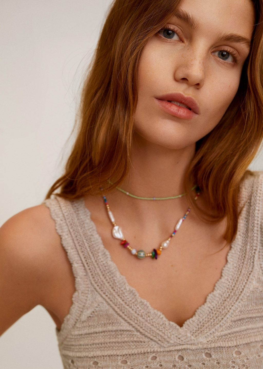 Openwork knit top