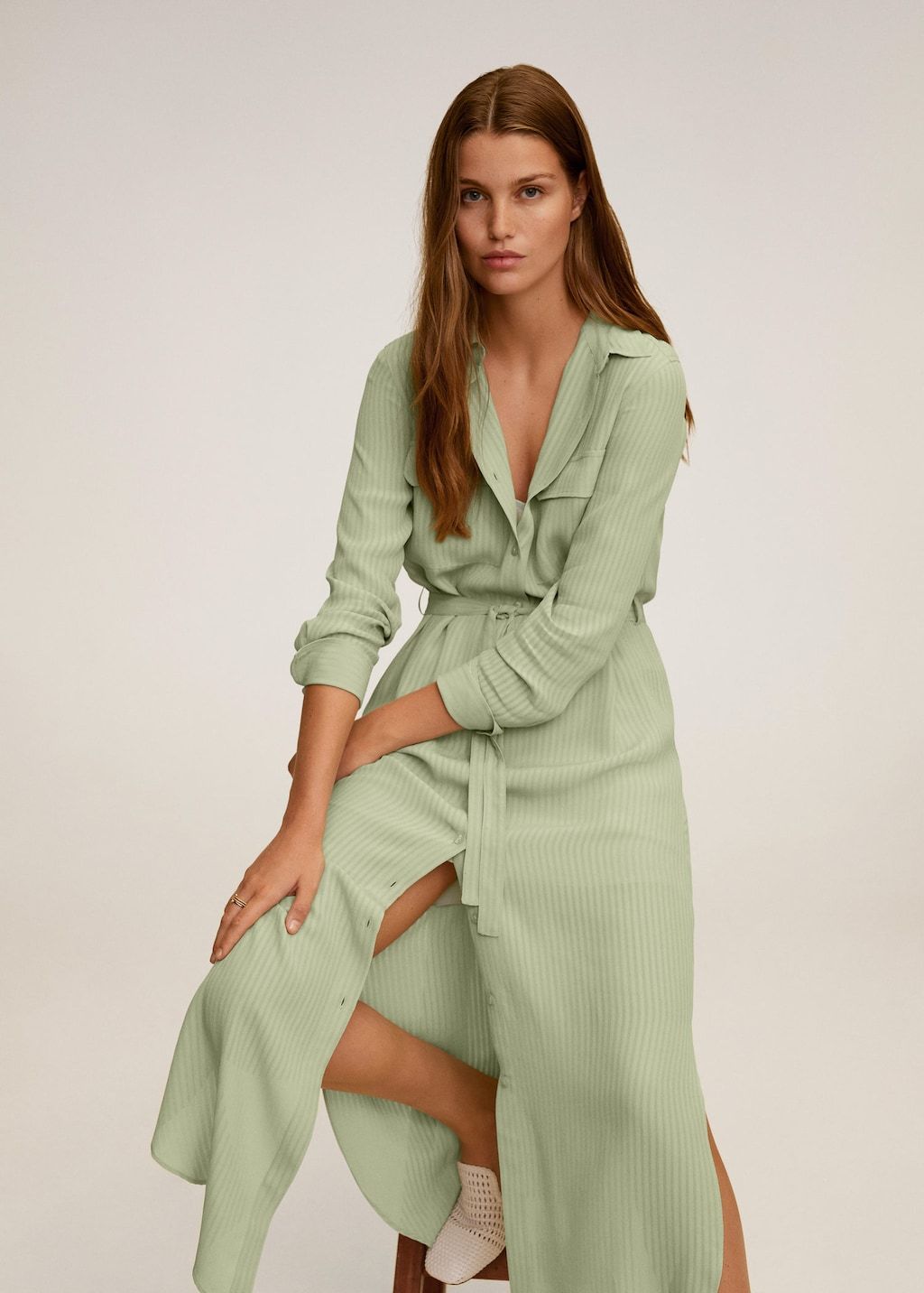 Striped shirt dress