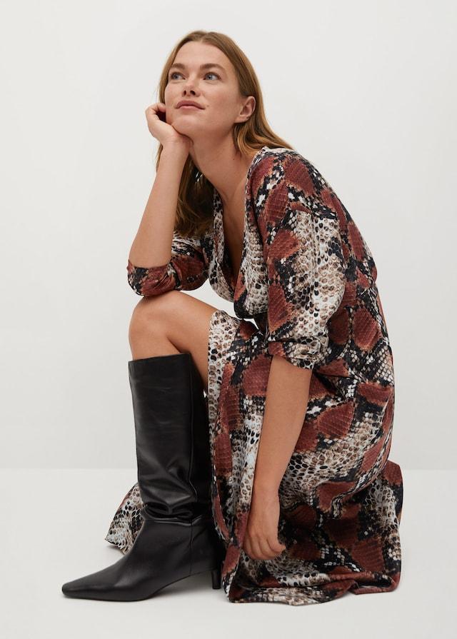 Snake print gown