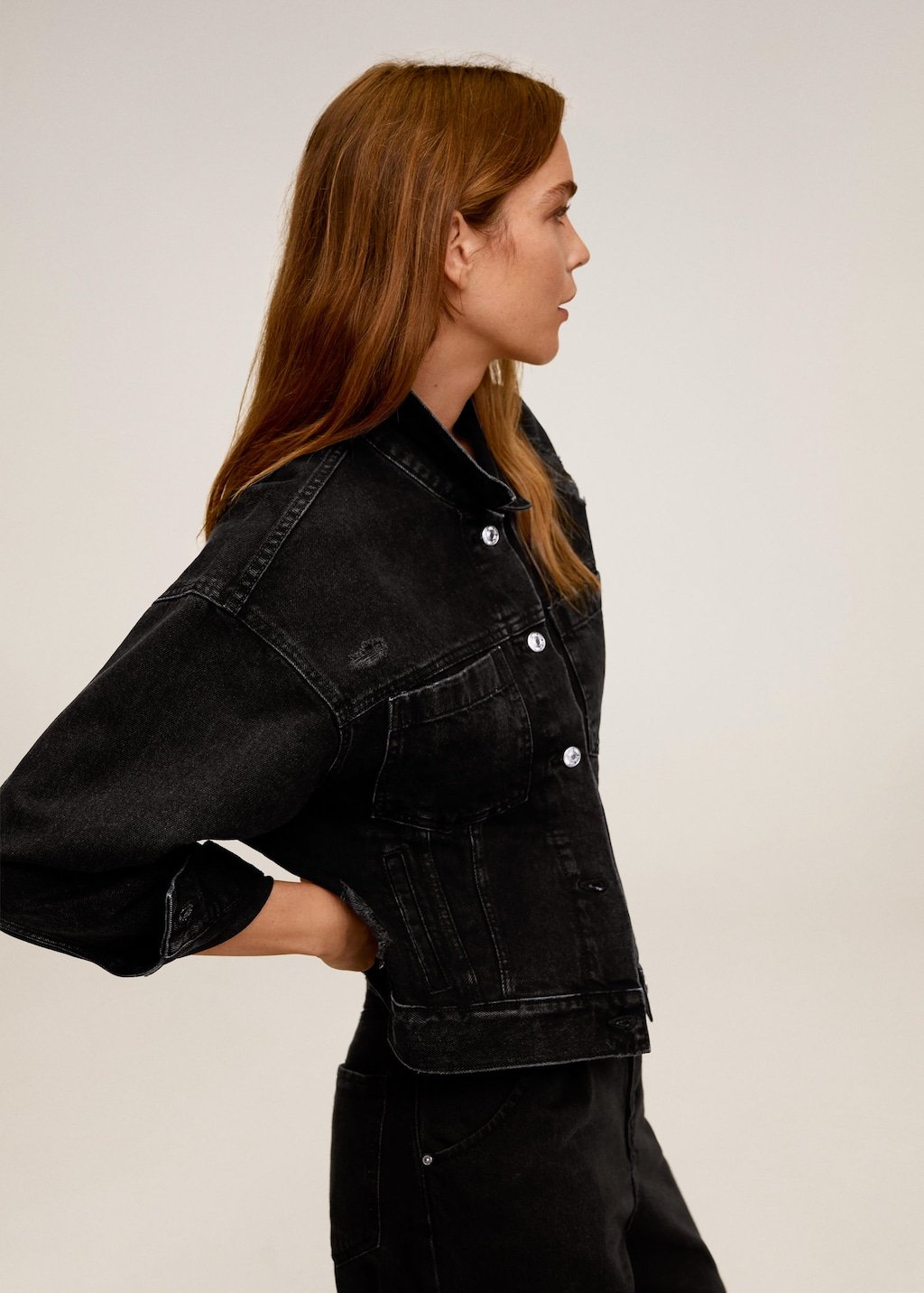 Faded denim jacket