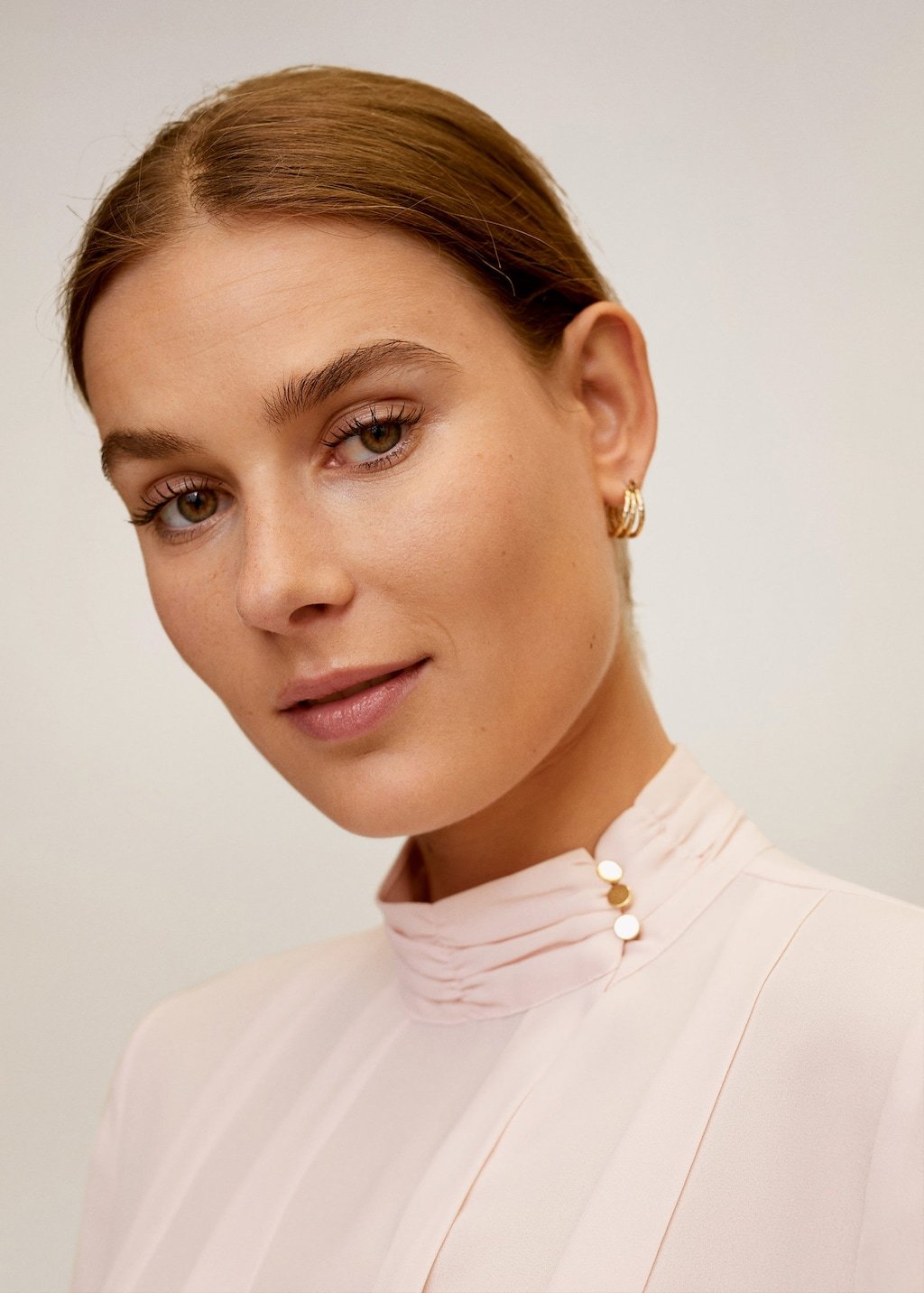 Mao collar blouse