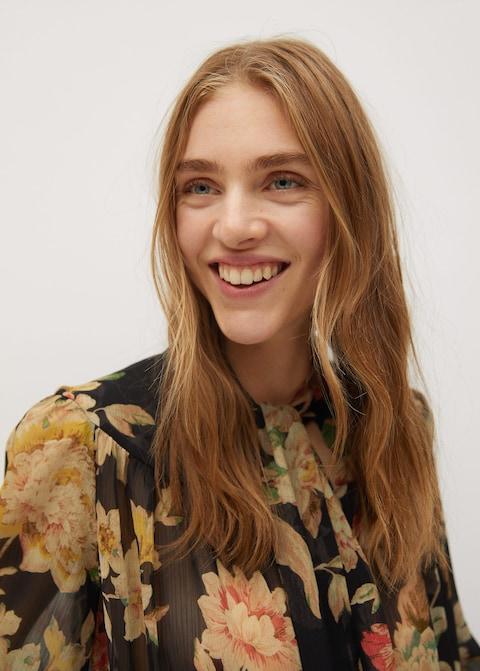 Tie-neck blouse