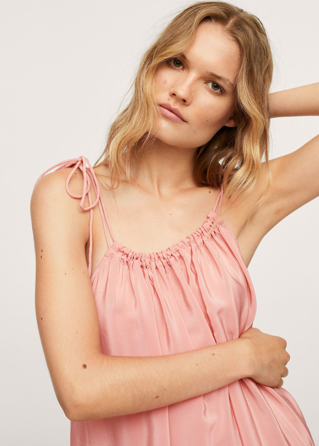 Ruched straps dress