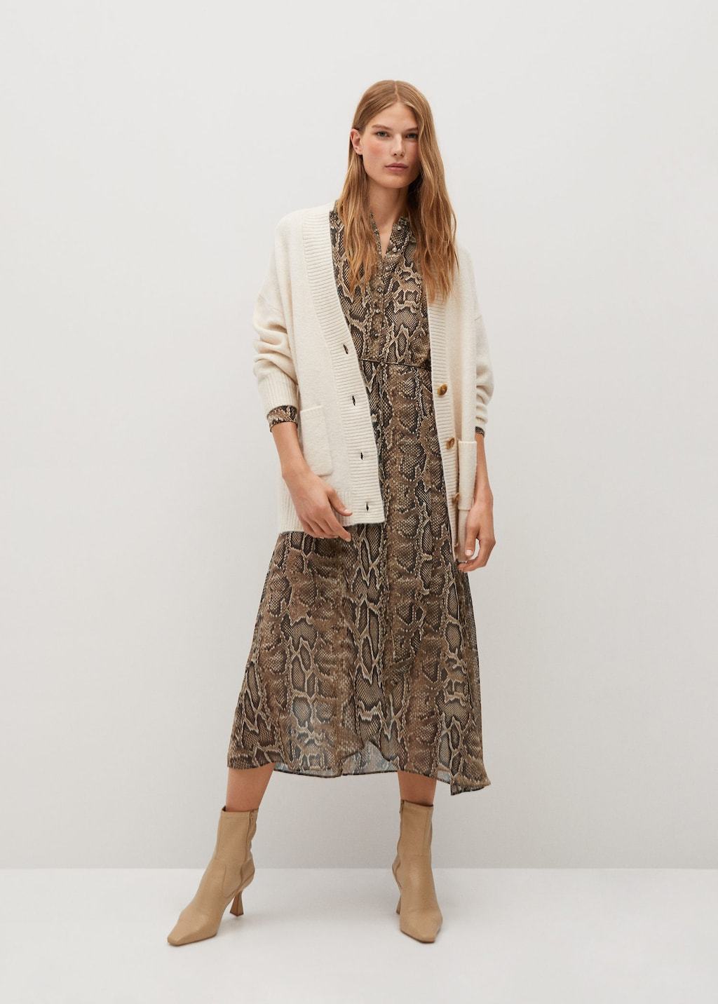 Snake print gown