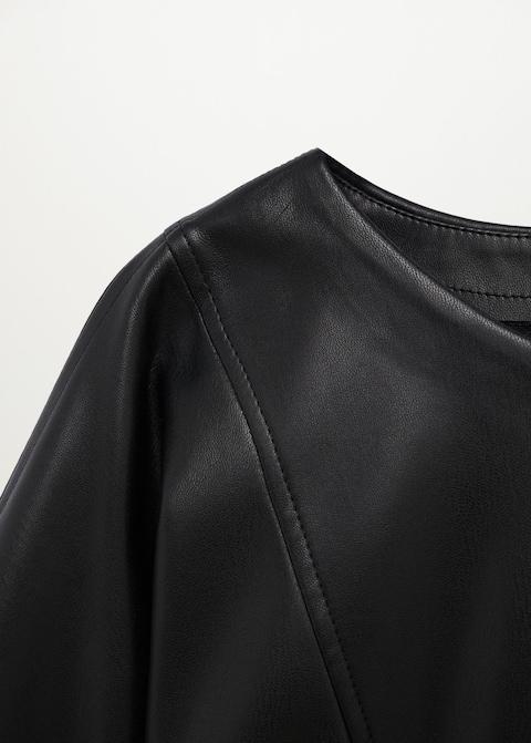 Faux-leather dress
