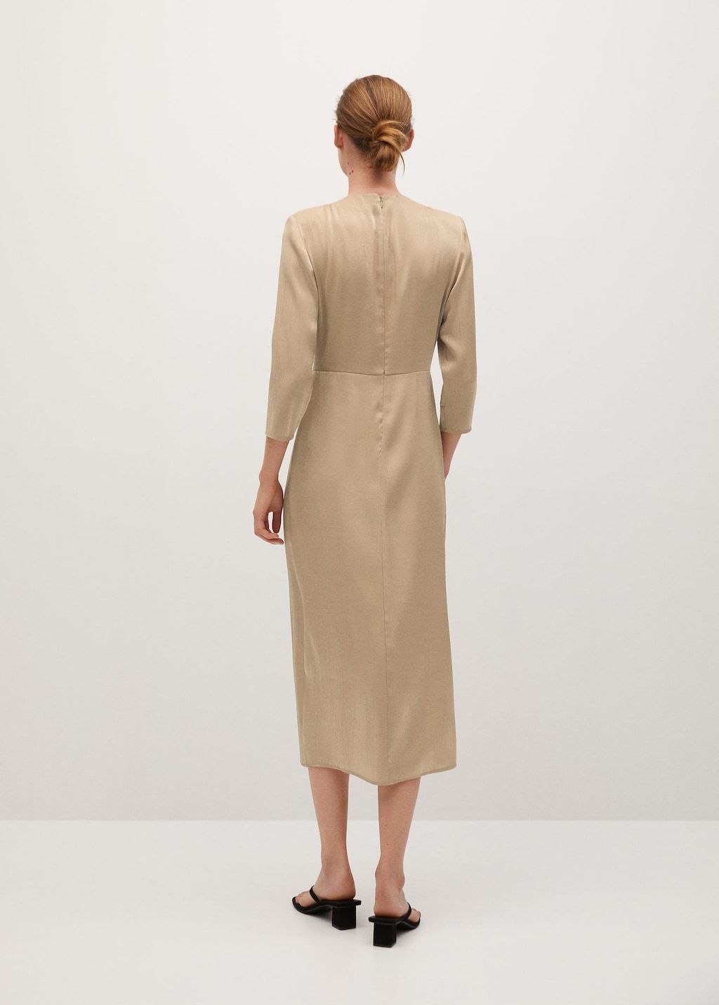 Wrapped satin dress