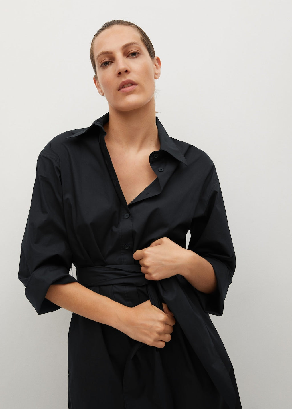 Cotton shirt dress