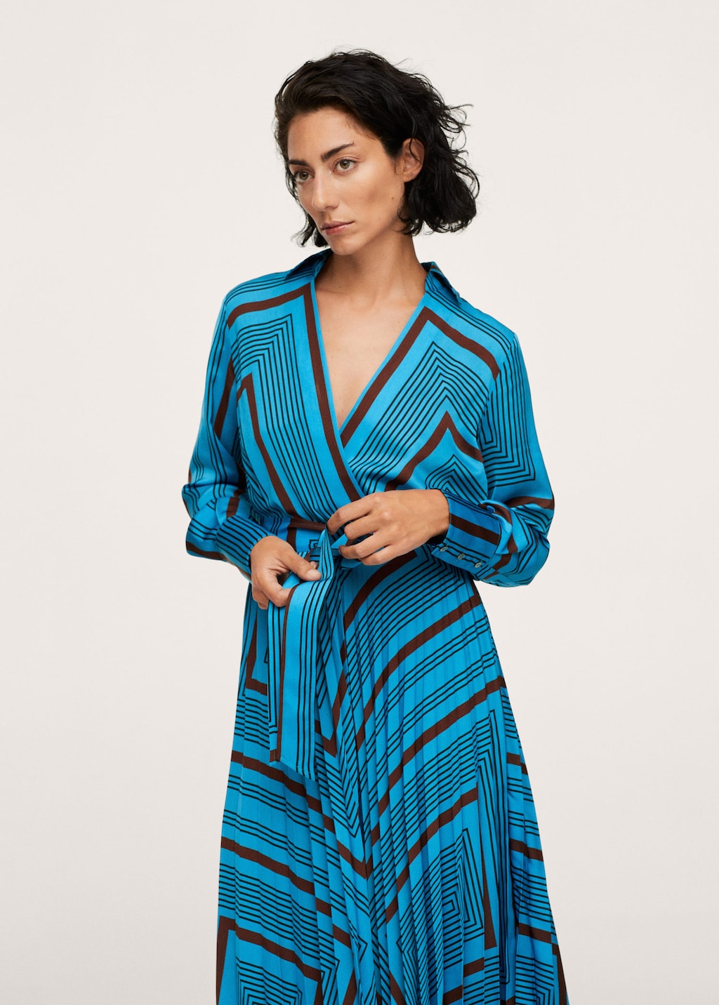 Striped midi dress